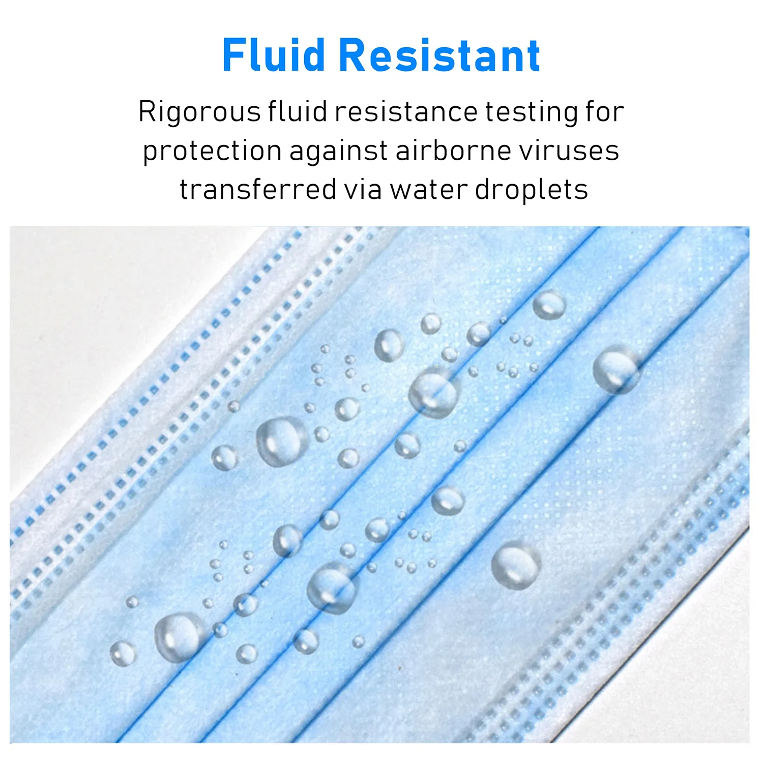 3 Ply Disposable Face Mask (50 Pack) mask fluid resistant 2048x2048